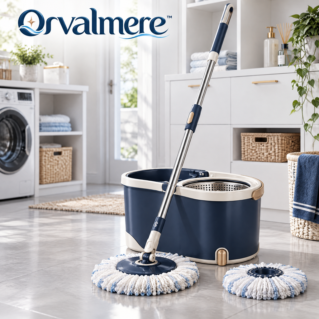 Orvalmere™ Deluxe Spin Mop & Bucket System