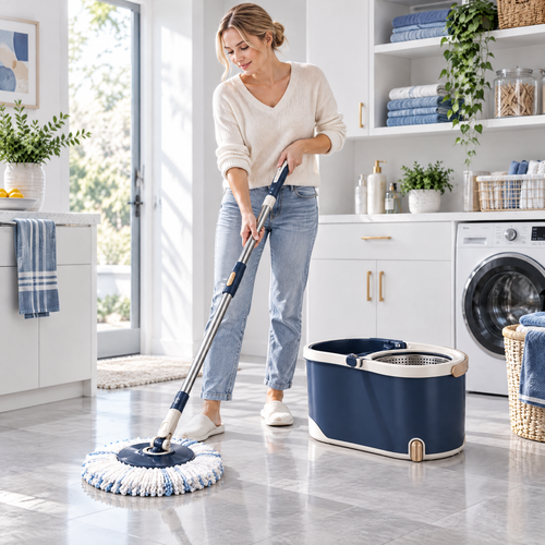 Orvalmere™ Deluxe Spin Mop & Bucket System