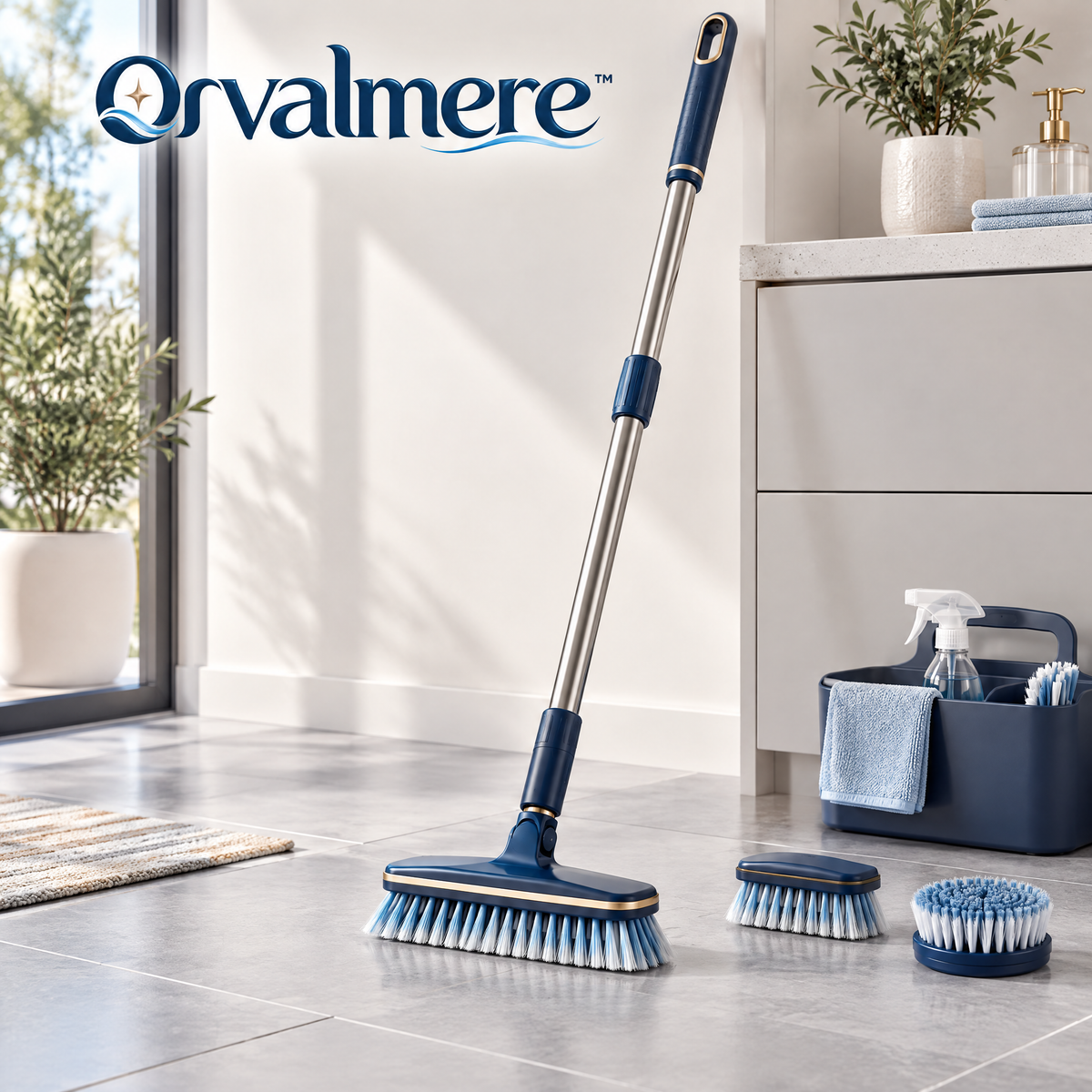 Orvalmere™ Long-Handle Floor Scrub Brush