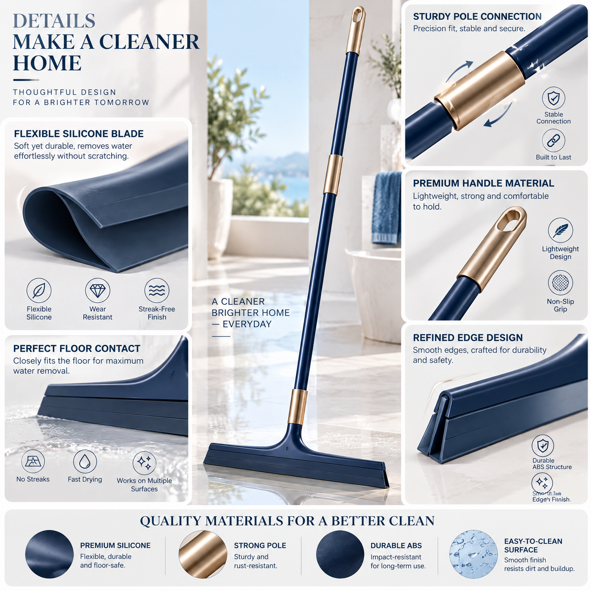 Orvalmere™ Wide-Blade Floor Squeegee