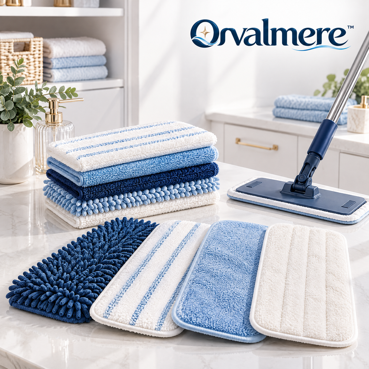 Orvalmere™ Multi-Surface Microfiber Mop Pad Set