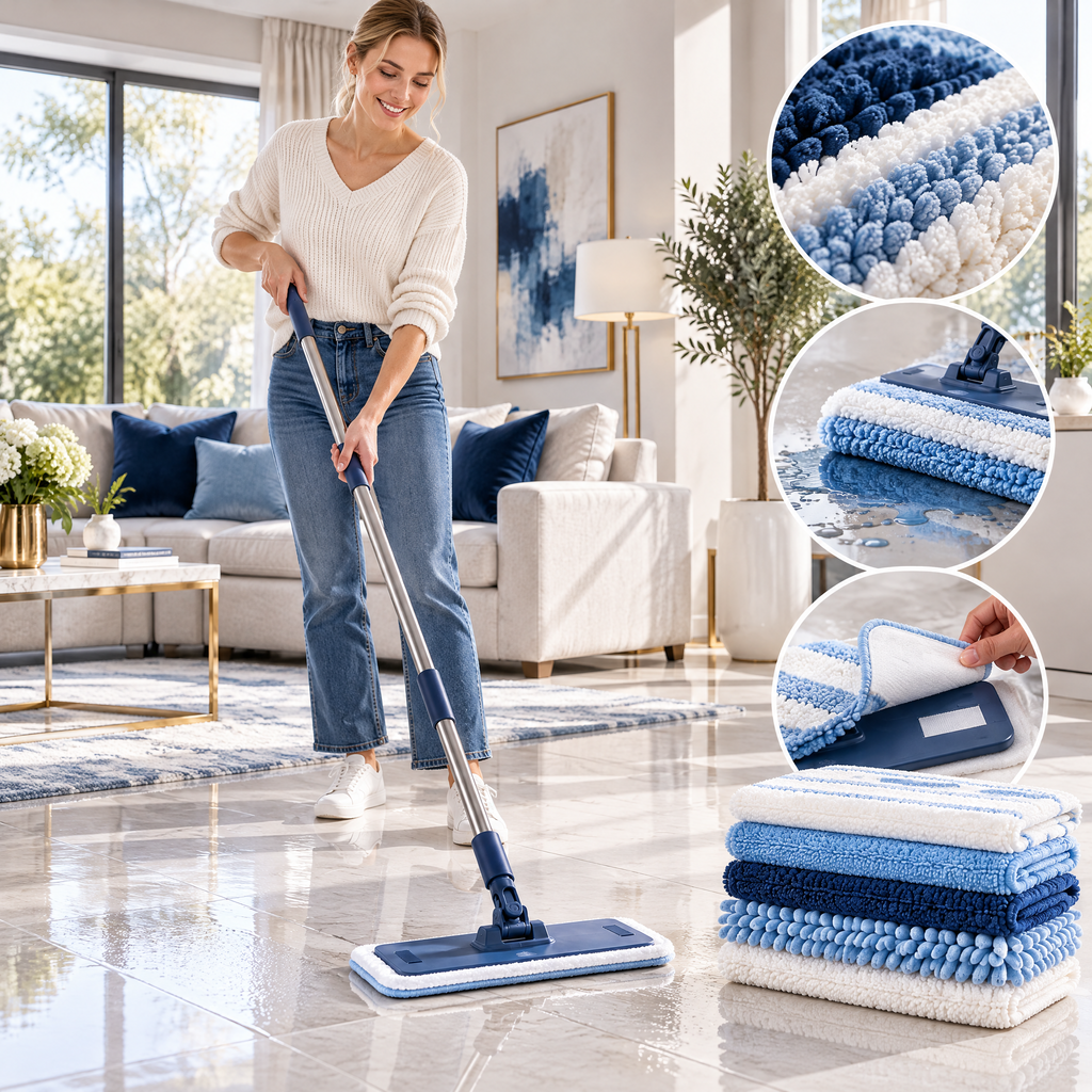 Orvalmere™ Multi-Surface Microfiber Mop Pad Set