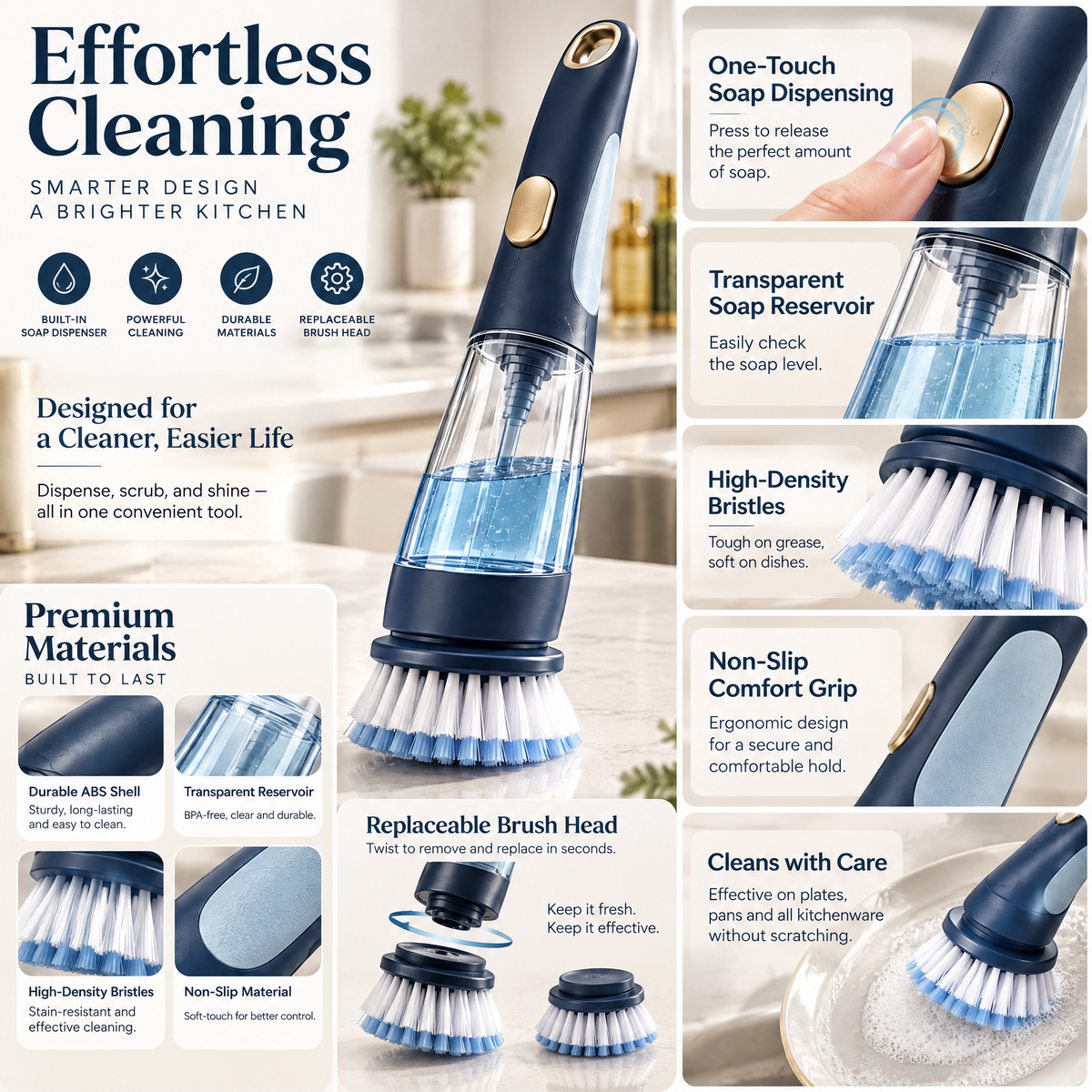 Orvalmere™ Soap-Dispensing Palm Scrub Brush