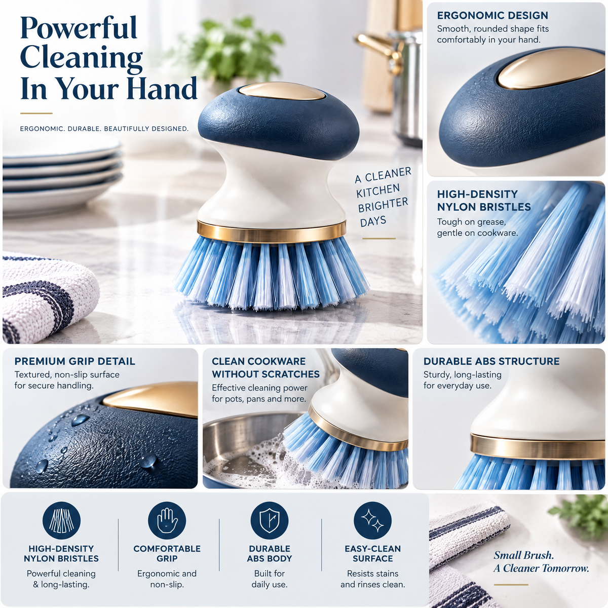 Orvalmere™ Comfort-Grip Utility Scrub Brush