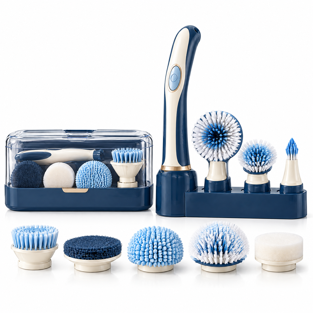 Orvalmere™ Multi-Head Electric Spin Scrubber Set