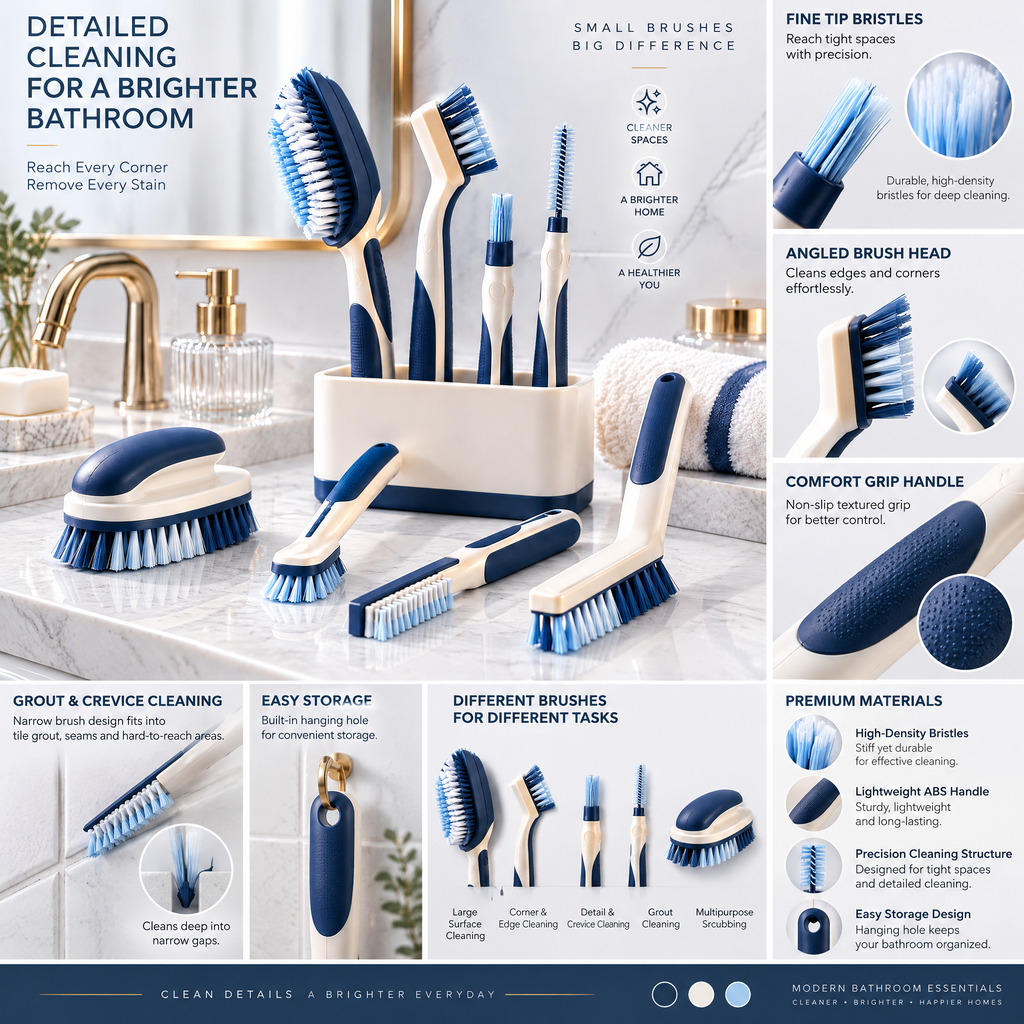 Orvalmere™ Multi-Purpose Bathroom Brush Set