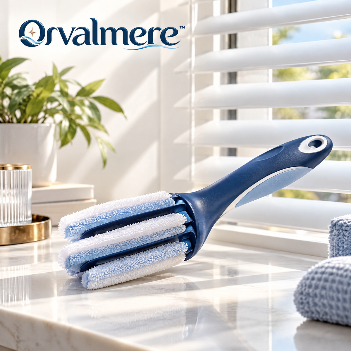 Orvalmere™ Triple-Blade Blind Duster