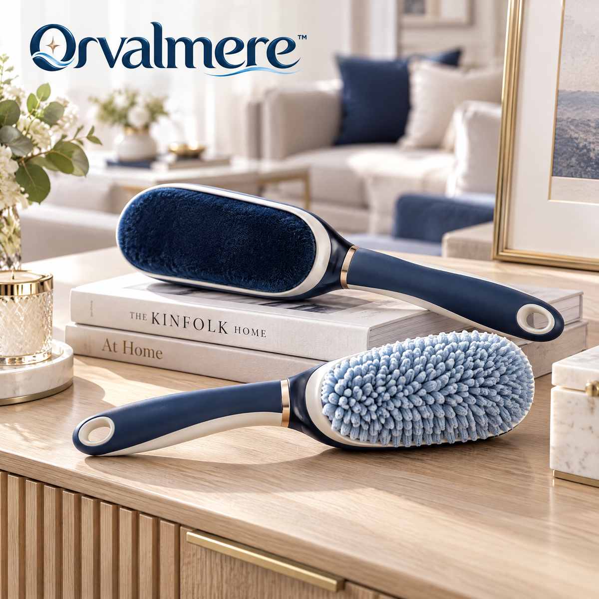 Orvalmere™ Dual-Sided Dusting Brush Set
