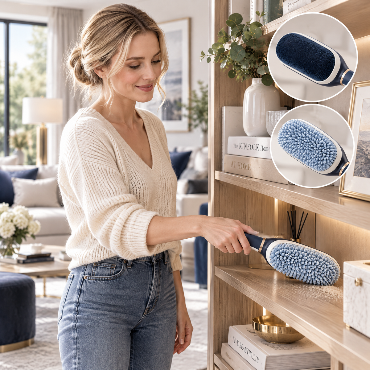 Orvalmere™ Dual-Sided Dusting Brush Set